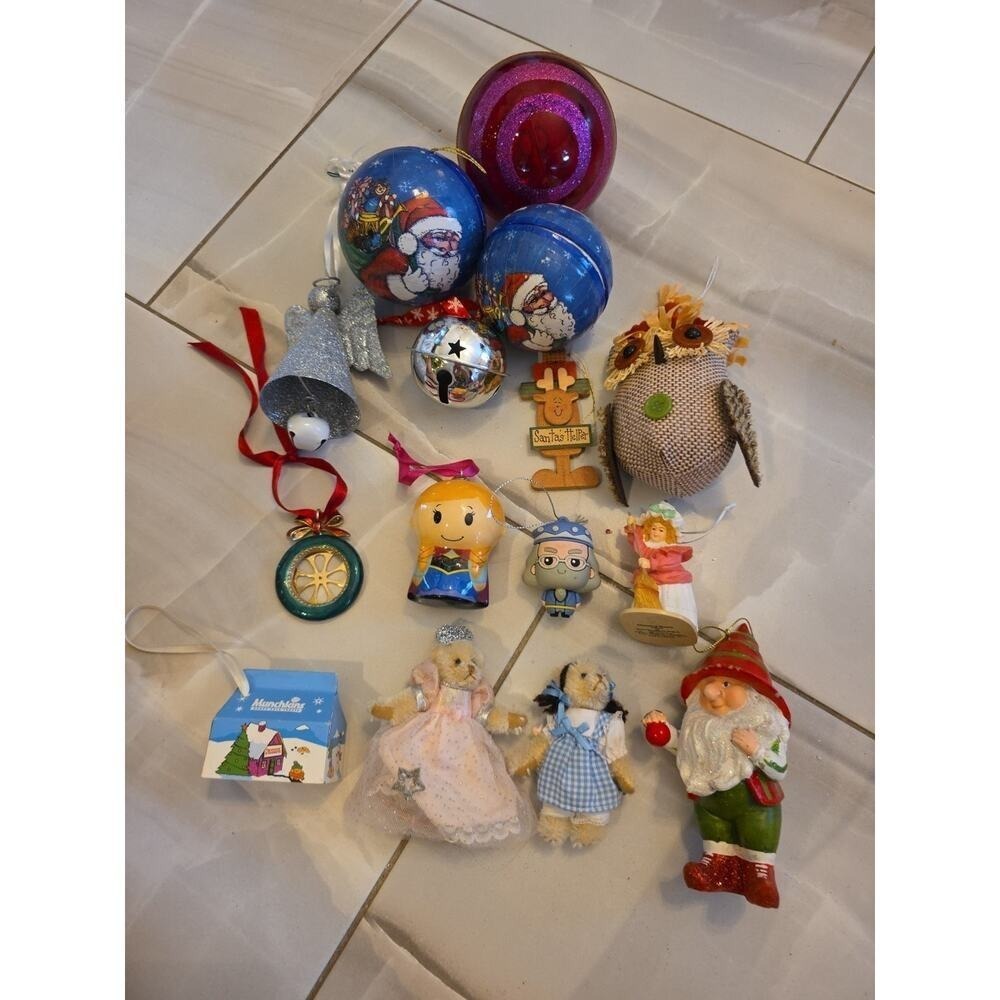 Christmas BUNDLE resin ornaments Write family members names and hang Set of 15